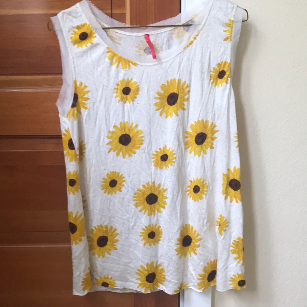 CUTE sunflower tank M